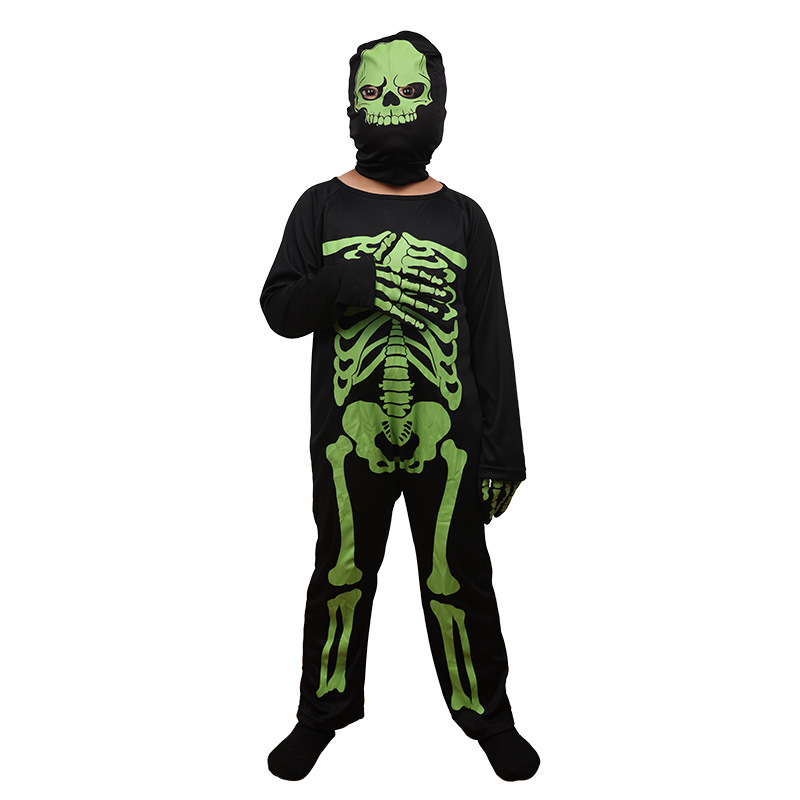 Glow in the Dark Skeleton Ghost Costume for Kids detail image 2