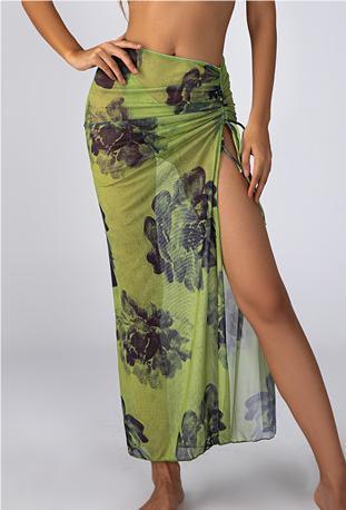 Ensemble bikini trois pièces avec robe portefeuille transparente, maillot de bain amincissant pour femme