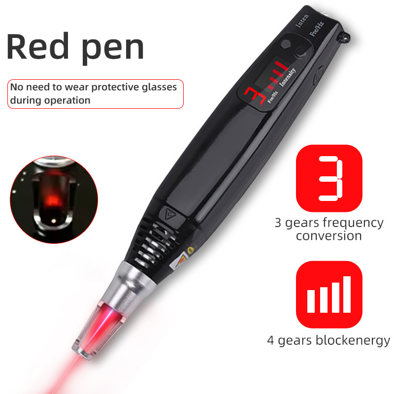 Portable Beauty Device Plasma Pen for Face Spot Removal, Home Use, Black Gold Red Blue Light