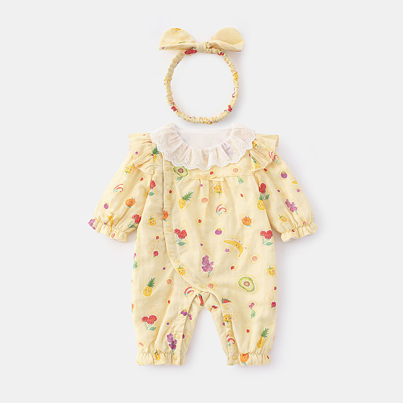 Infant Cotton Onesie Spring New Style Baby Girl Romper Lightweight for Spring and Autumn