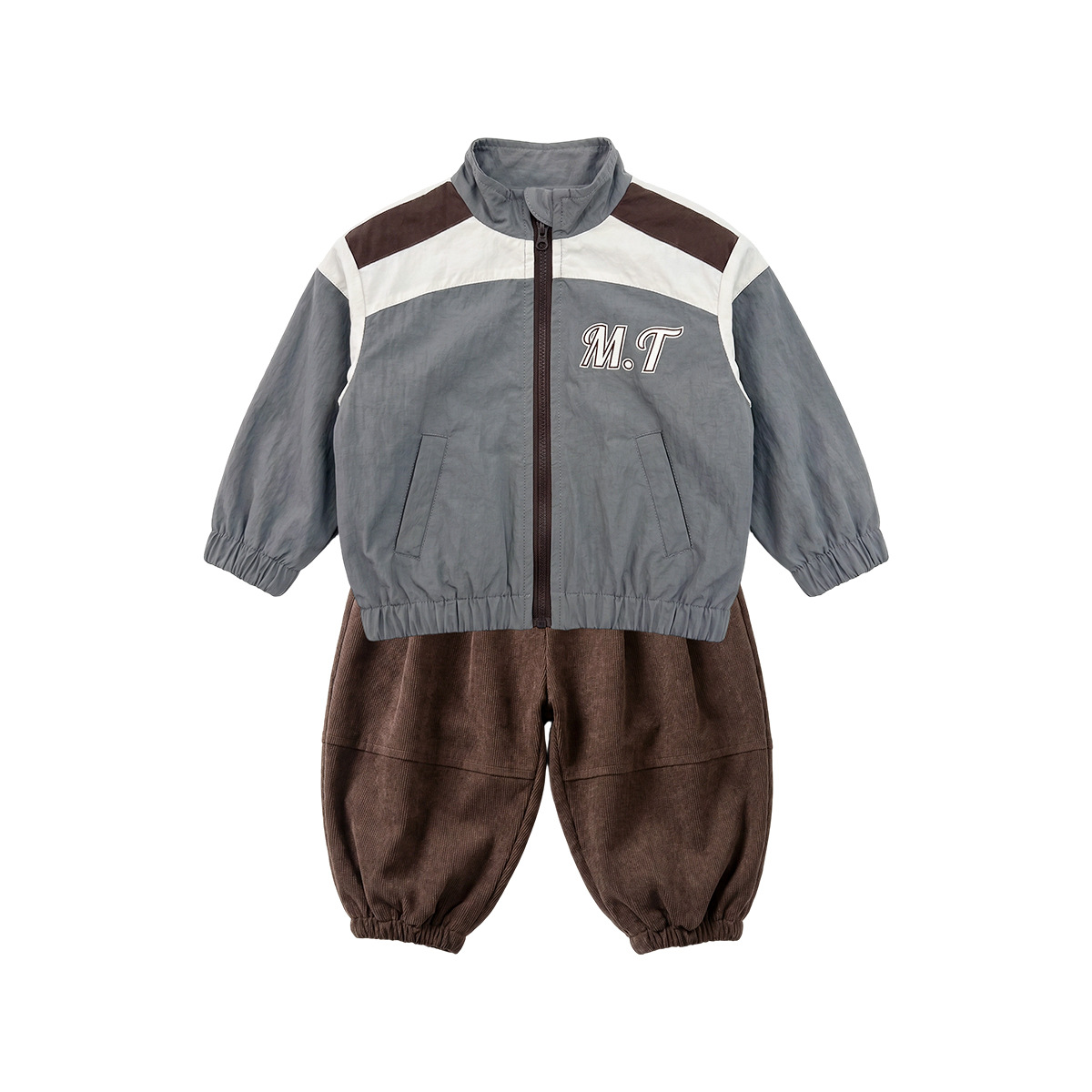 Jacket T-Shirt Corduroy Pants Stylish 3-Piece Set