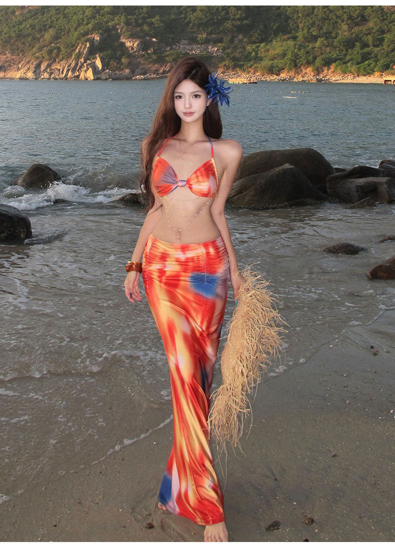Women's Sexy Bikini Three-Piece Set Beach Long Dress 13 187AEAF3949DBA56FBC37D6515A3F6D3