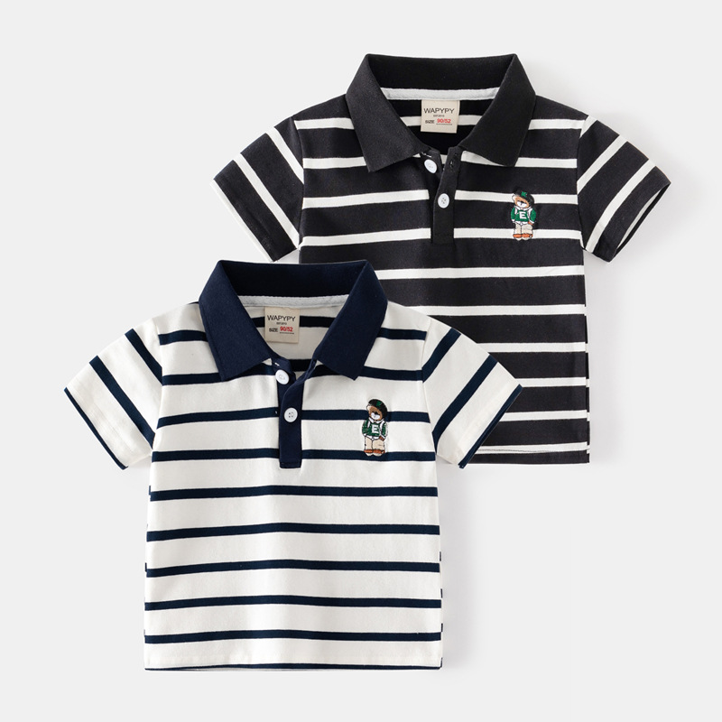 Children's striped polo shirt