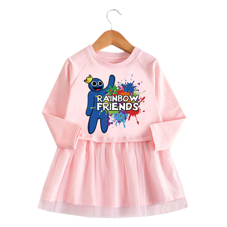 Girl's cartoon long sleeved dress