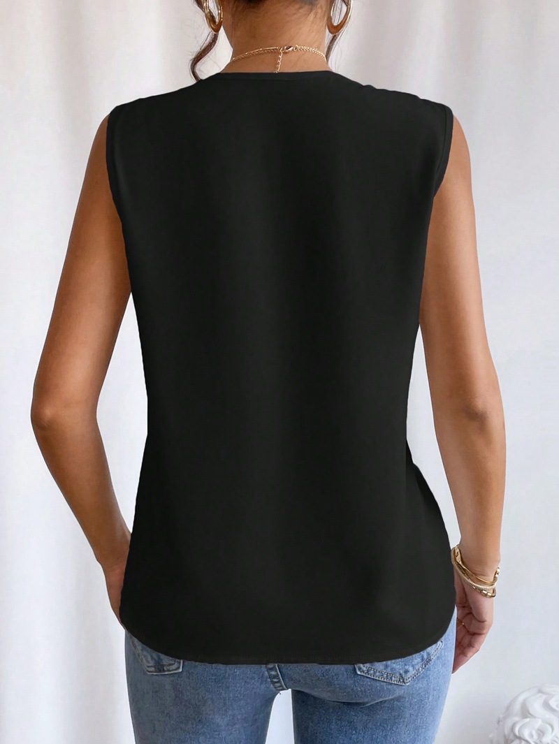 Women's surplice tank top fabric quality and texture
