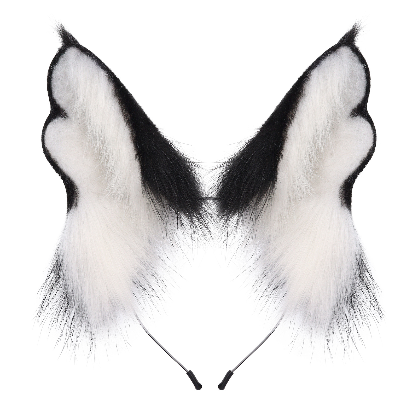 Adjustable Faux Cat Ear Headband, Plush Animal Ears Hair Accessory for Halloween Cosplay