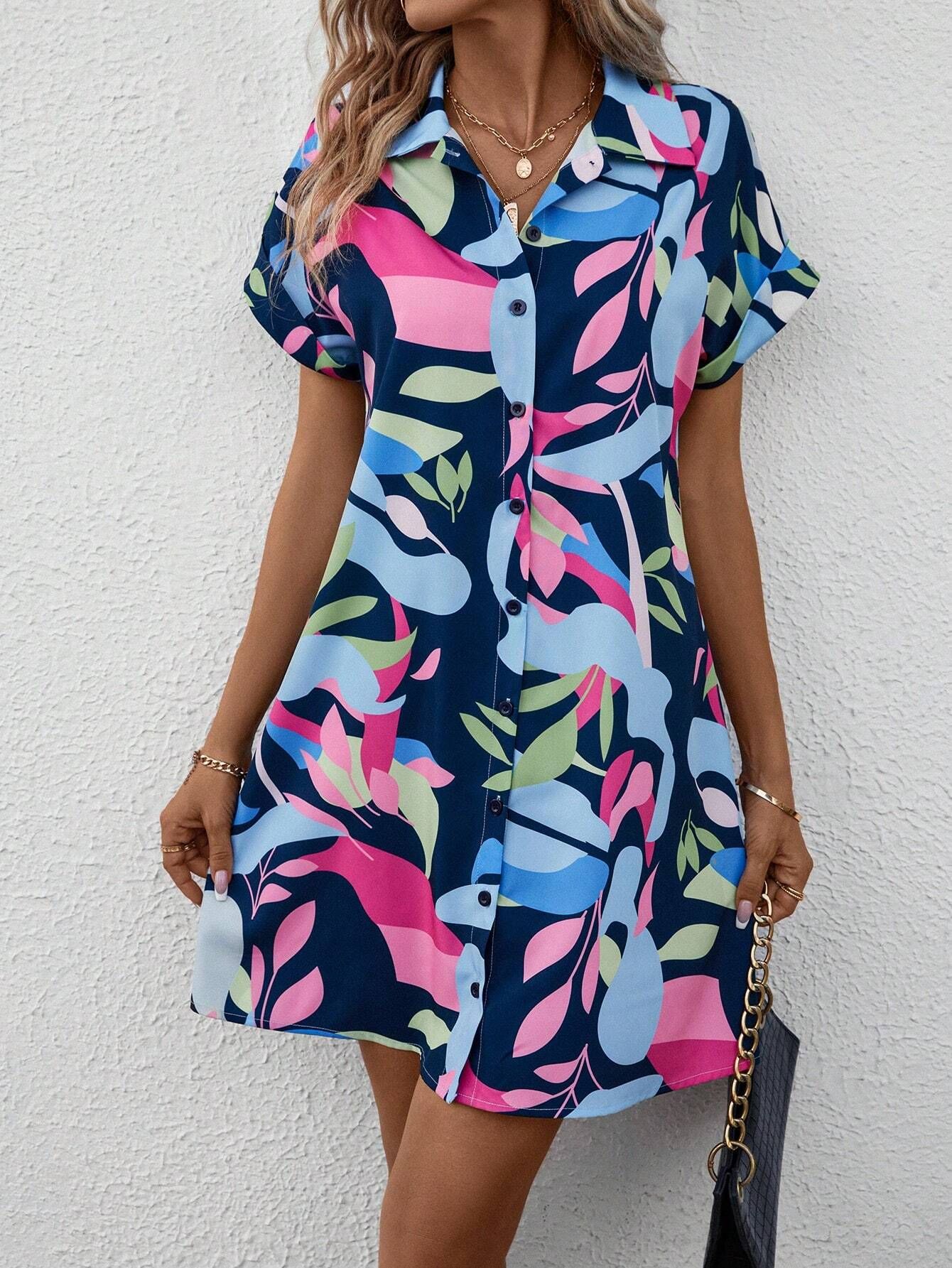 Women's tropical shirt dress size comparison and fit guide