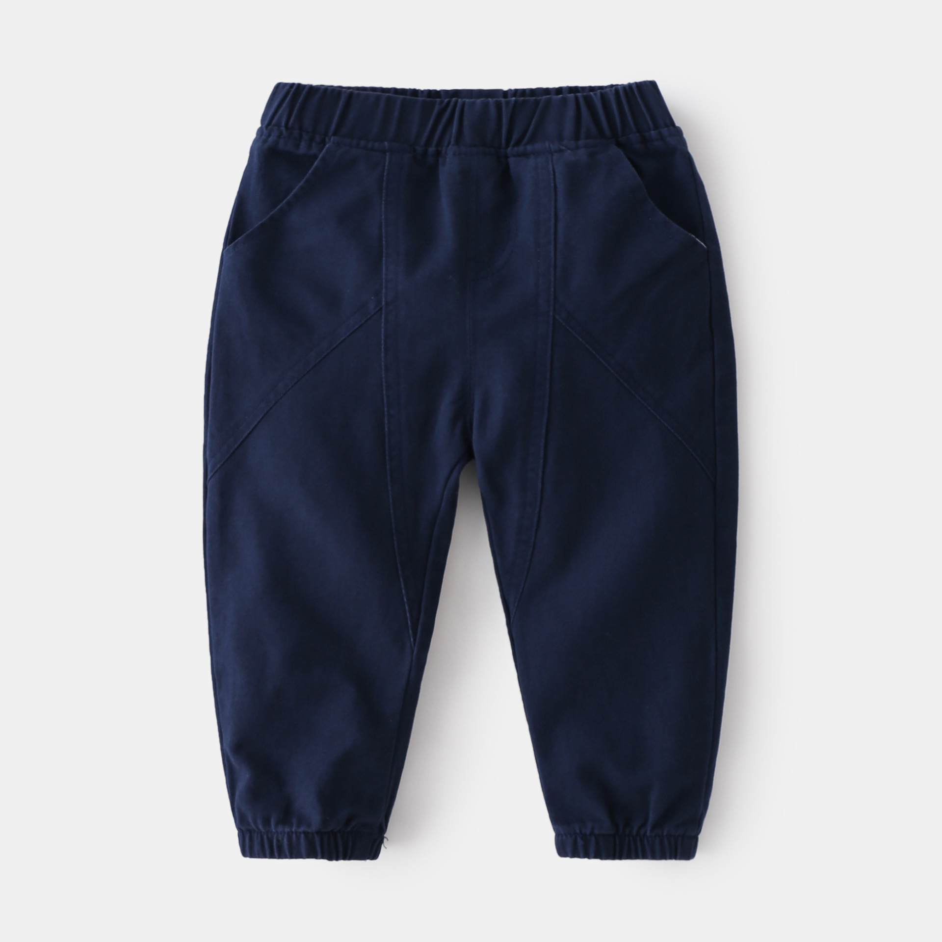 Long Pants for Boys Spring Solid Color Cotton Comfortable Mid-Waist Kids Pants