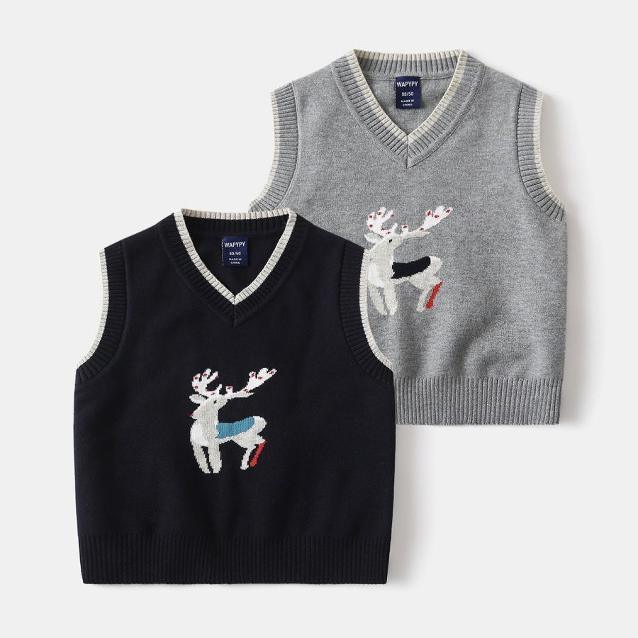 Children's knitted woolen vest