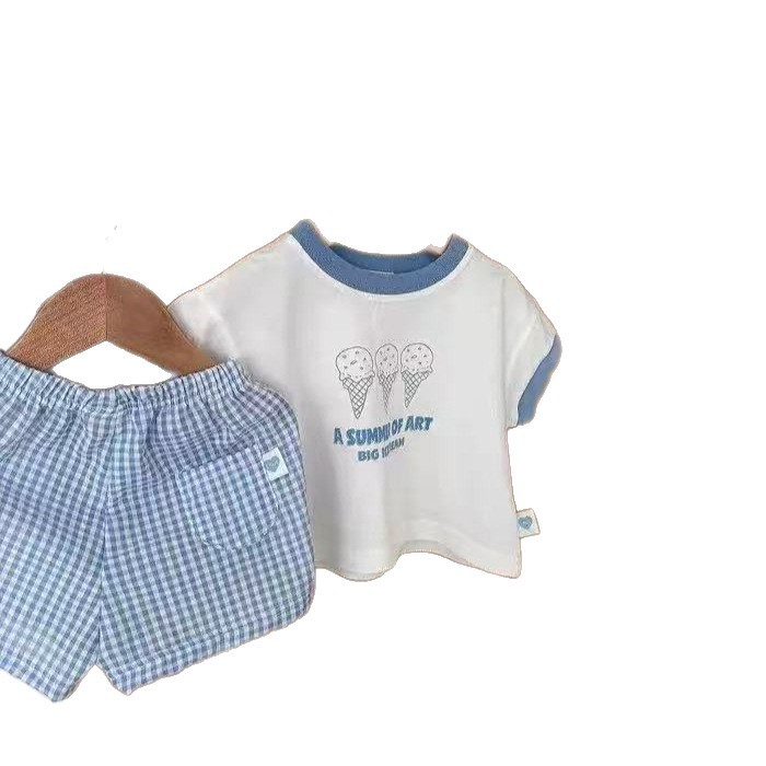 Elastic cotton two-piece set