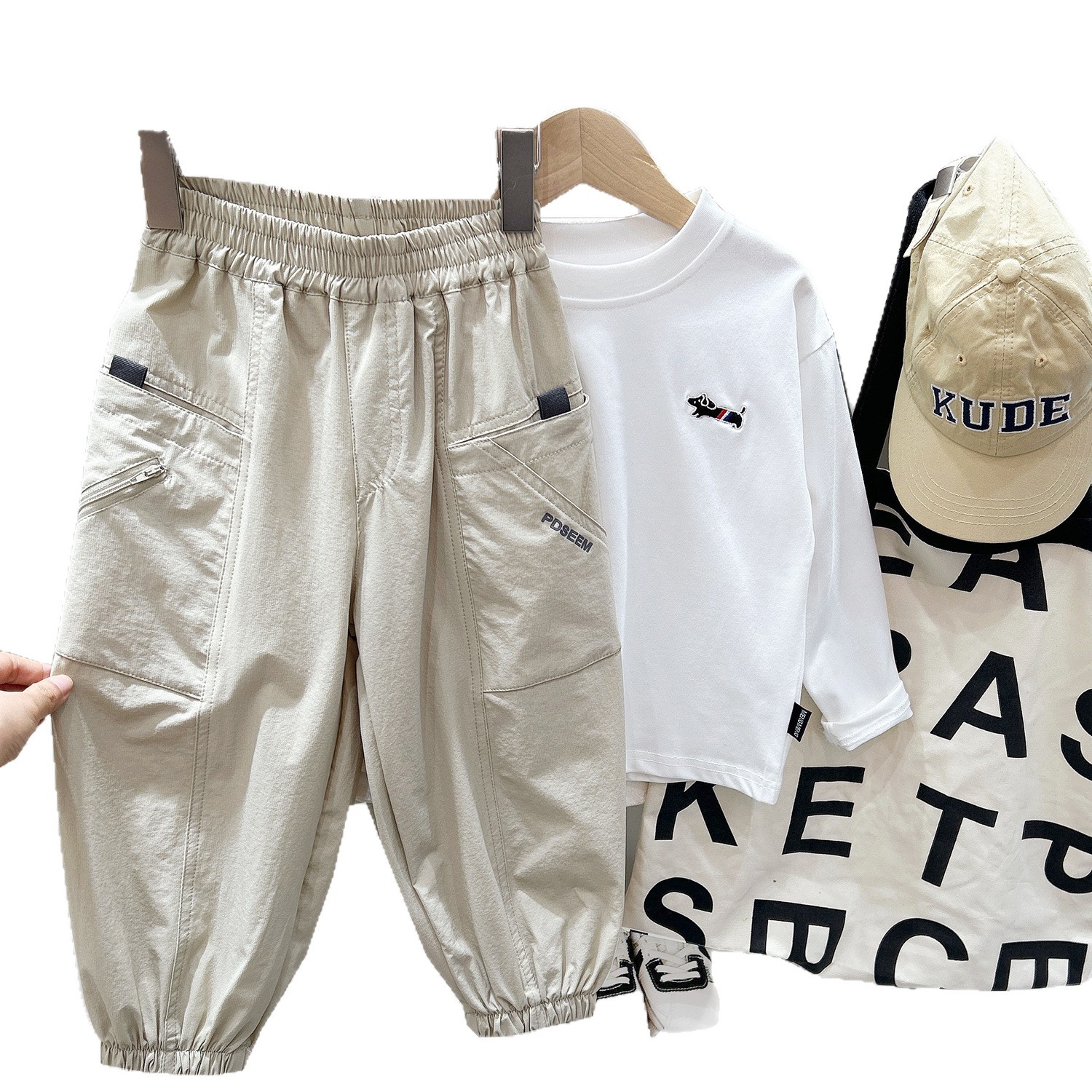 Casual Cargo Pants for Boys, Long Trousers for Kids Comfortable and Stylish Design