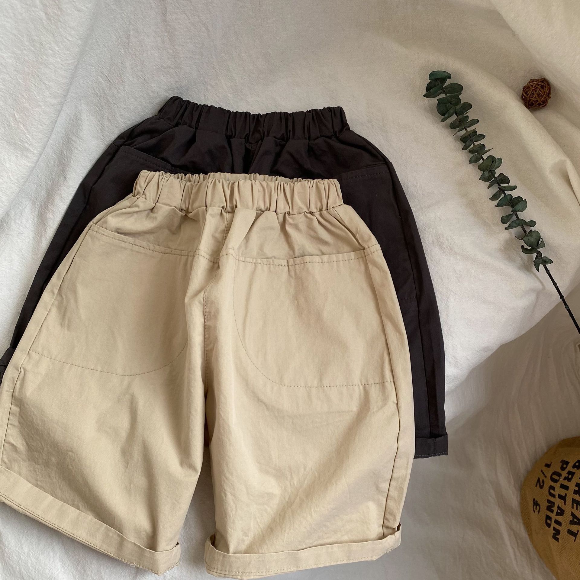 Front pocket patchwork pants