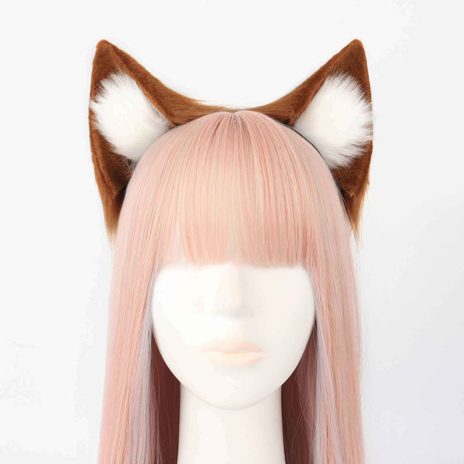 Animal Ears Headband Cosplay Fox Ears Hairband Handmade Plush Anime Convention Animal Fox Ear