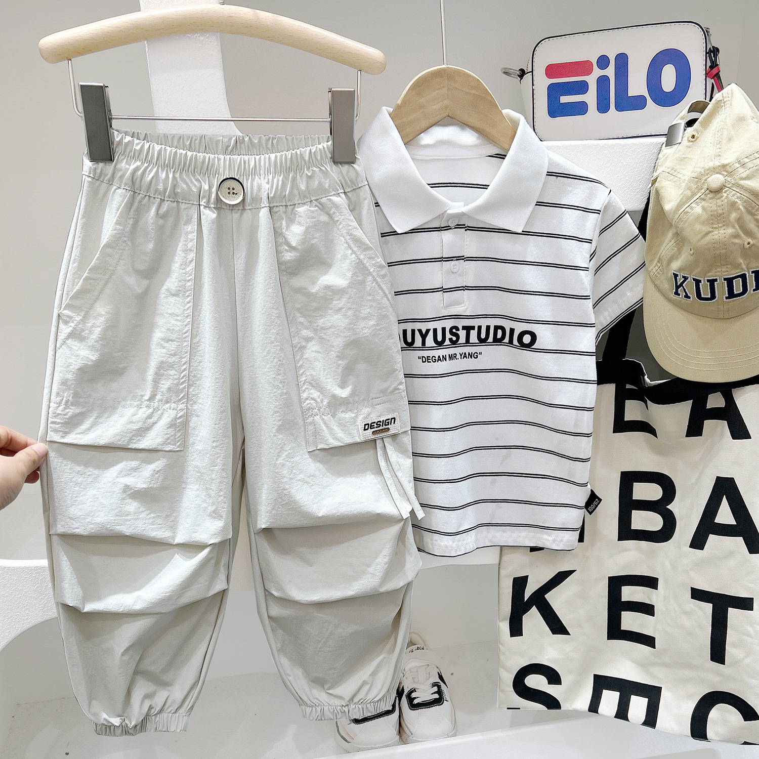 Long Pants for Boys Summer Lightweight Loose Anti-Mosquito Trousers Kids Pants