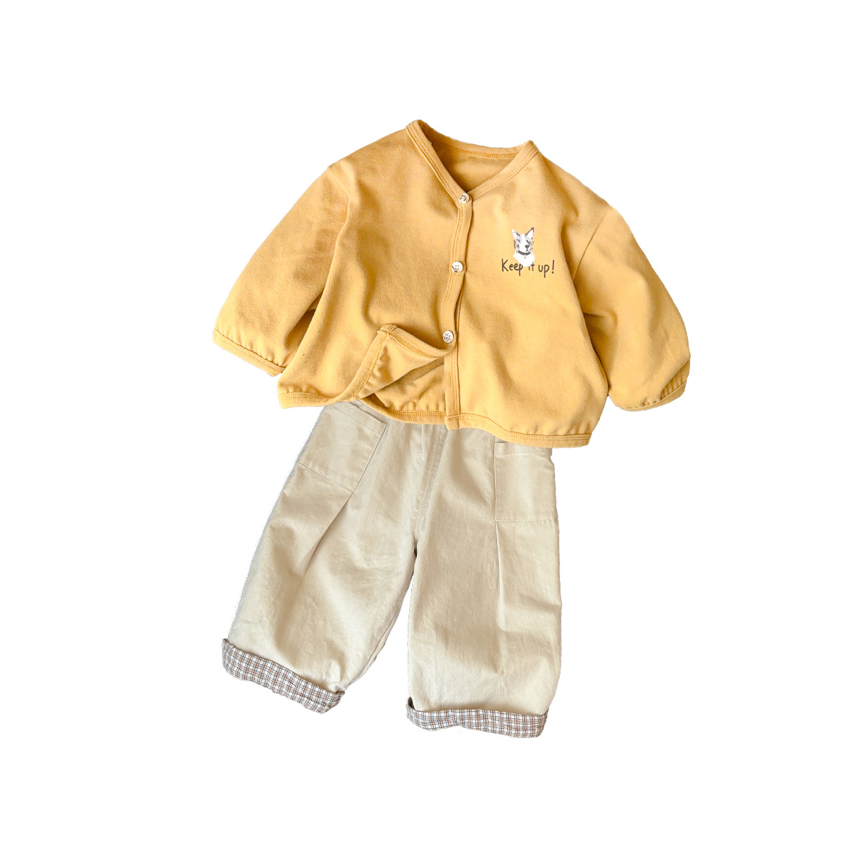 3-Piece Set Cartoon Cardigan Jacket Boy Clothes Pants Outfit