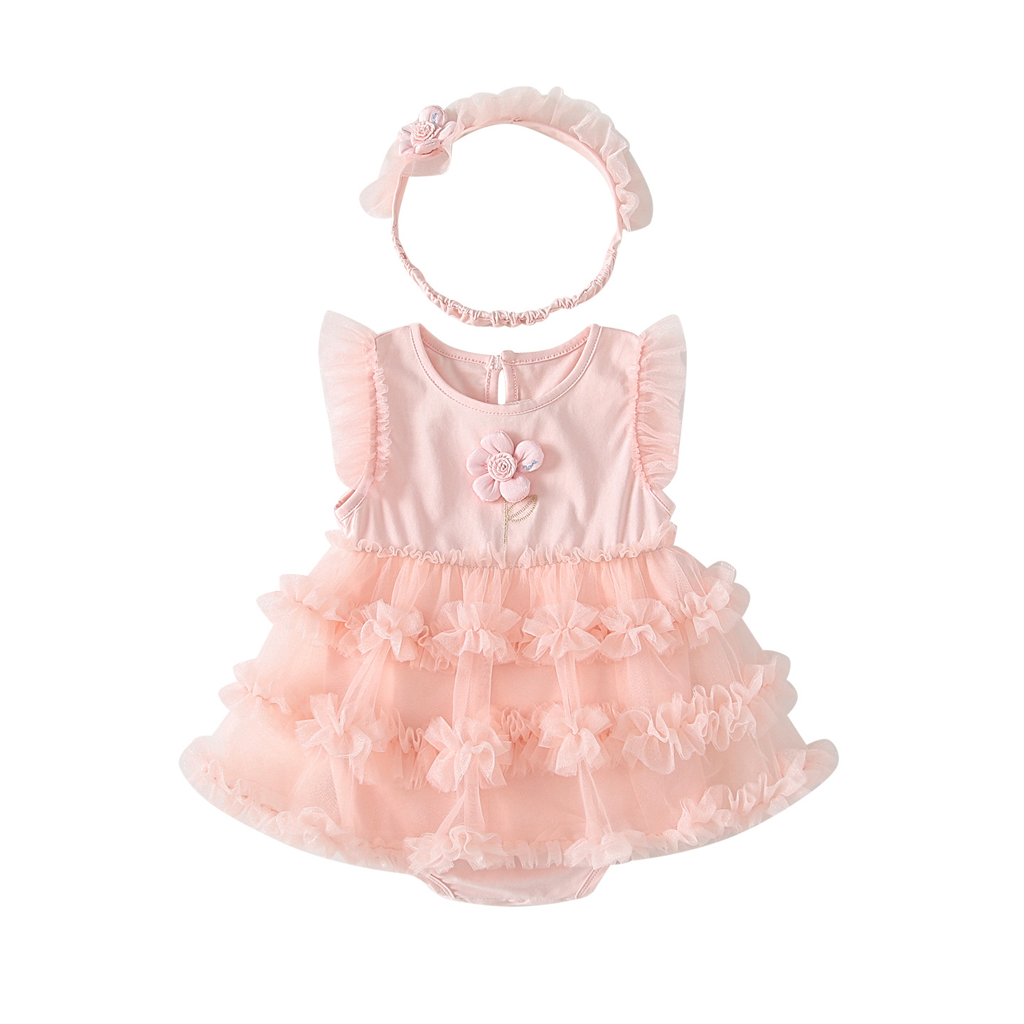 Round neck sleeveless baby bag hip skirt