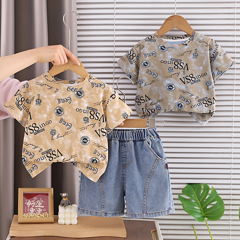 Children's casual short sleeved two-piece set