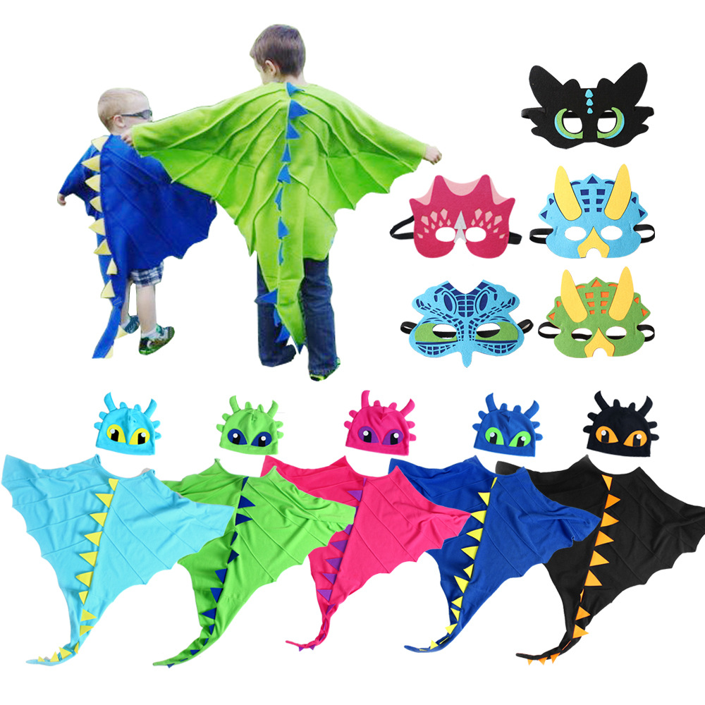 PartyTree Dinosaur Cape Hat Mask Children's Performance Costume Halloween Christmas Cosplay Clothing