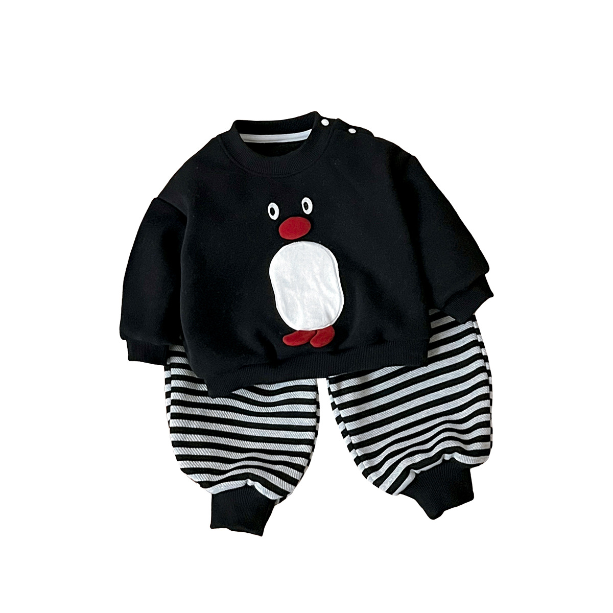Hoodie Outfit for Baby Boys, Soft Fleece Lined Two-Piece Set