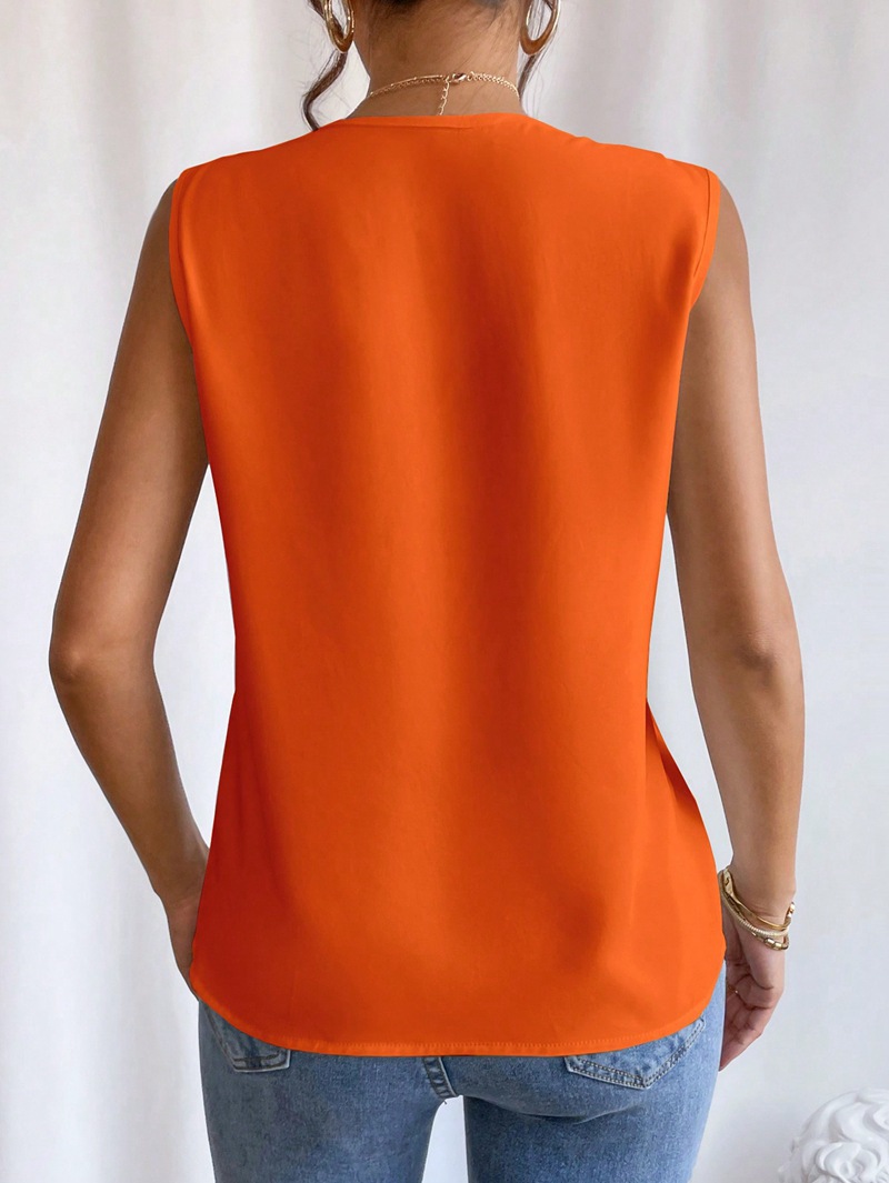 Women's surplice tank top lifestyle outdoor summer shot