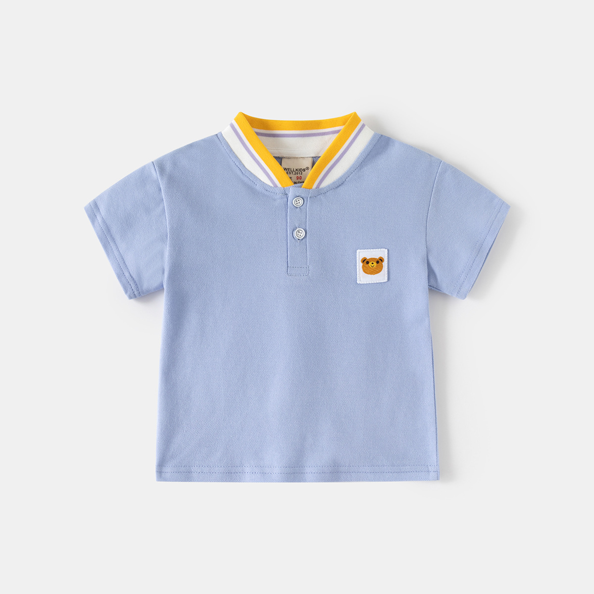 Short Sleeve Polo Shirt for Boys, Cartoon Print, Lightweight Kids' Summer Top