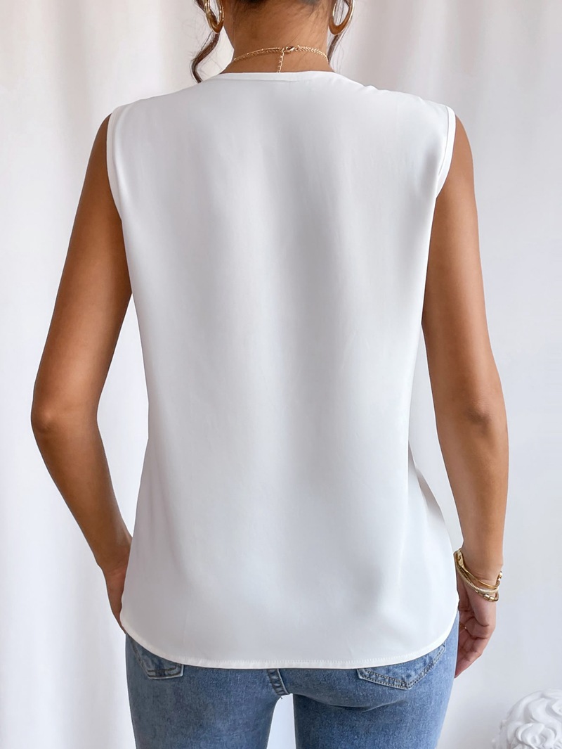 Women's surplice tank top all color variants display