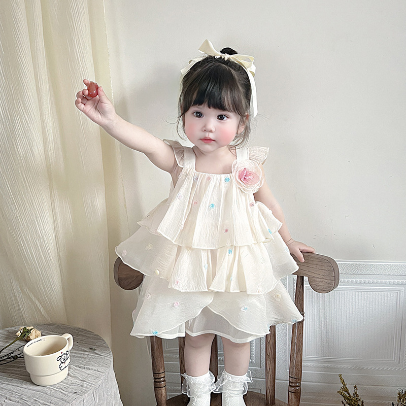 Dress for Girls Summer New Style Cake Dress Princess A-Class Safety Certification