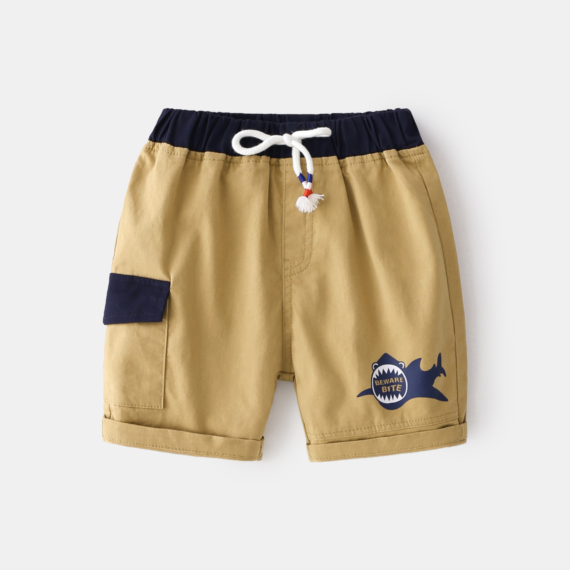 Boys' Mid-Waist Five-Panel Pants with Elastic Waistband