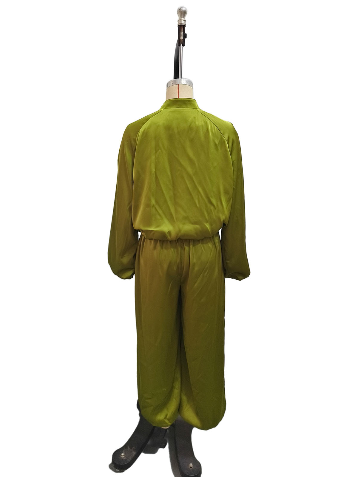 Women's Satin Two-Piece Set - jacket back view detail