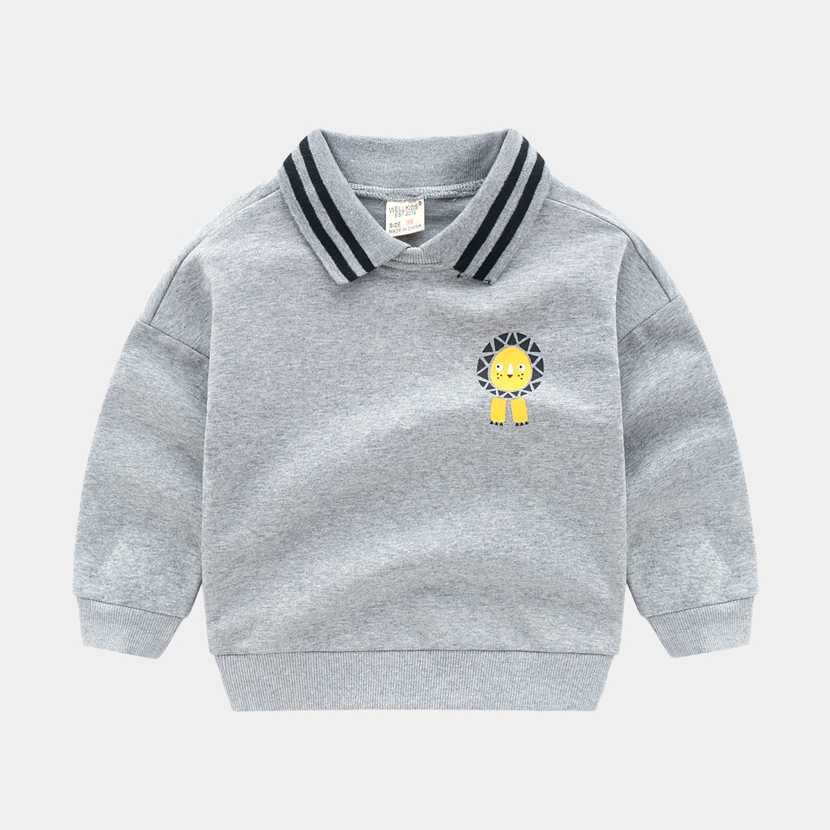 Children's Turn-down Collar Top for Toddlers and Young Boys