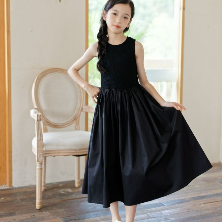 Elegant Princess Dress for Girls, Long Fitted Dress with Ruffles, Casual and Stylish