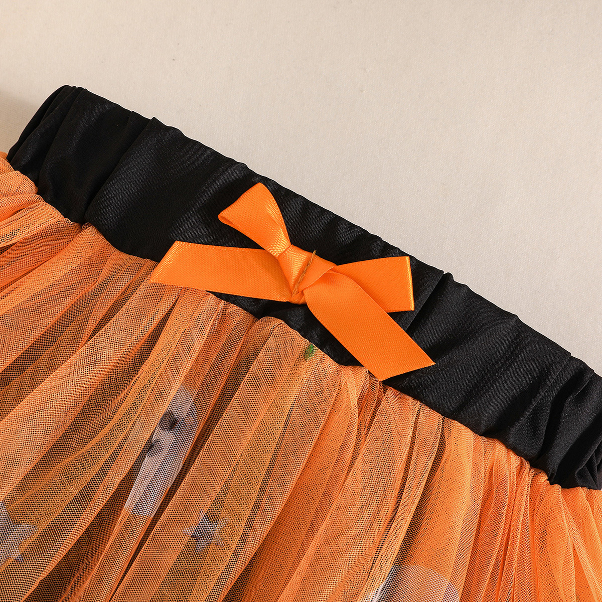 Pumpkin Hoodie Ghost Mesh Skirt Costume for Girls detail image 7