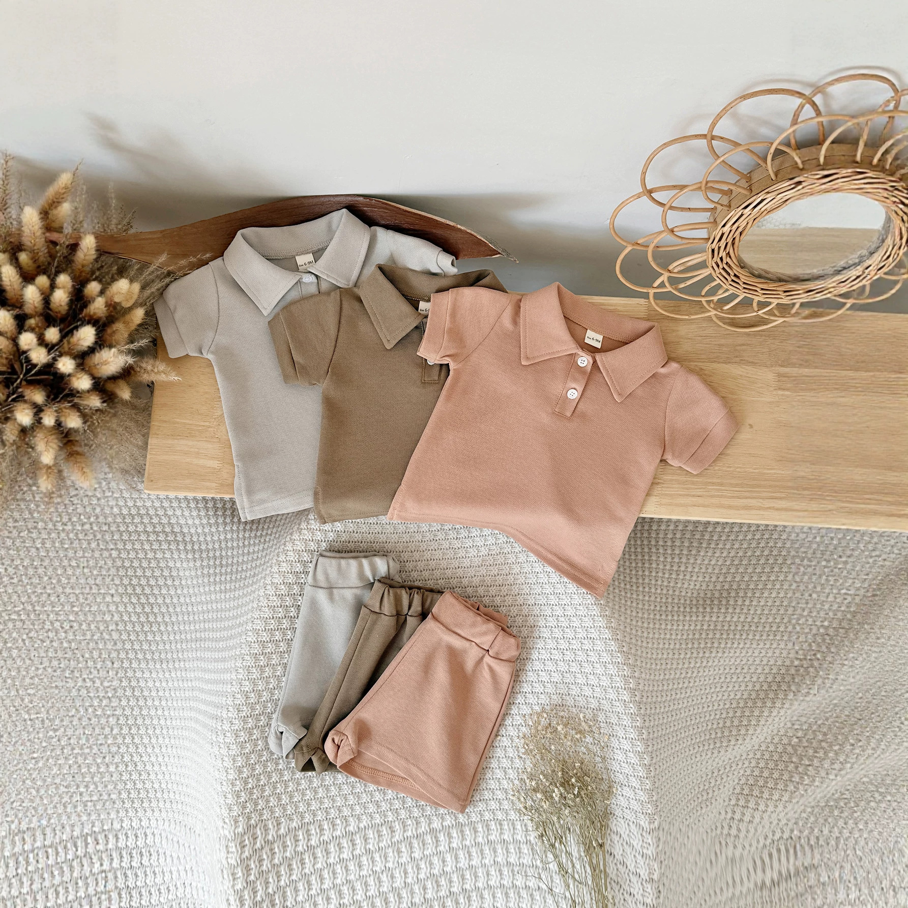 Summer casual children's T-shirt shorts two-piece set