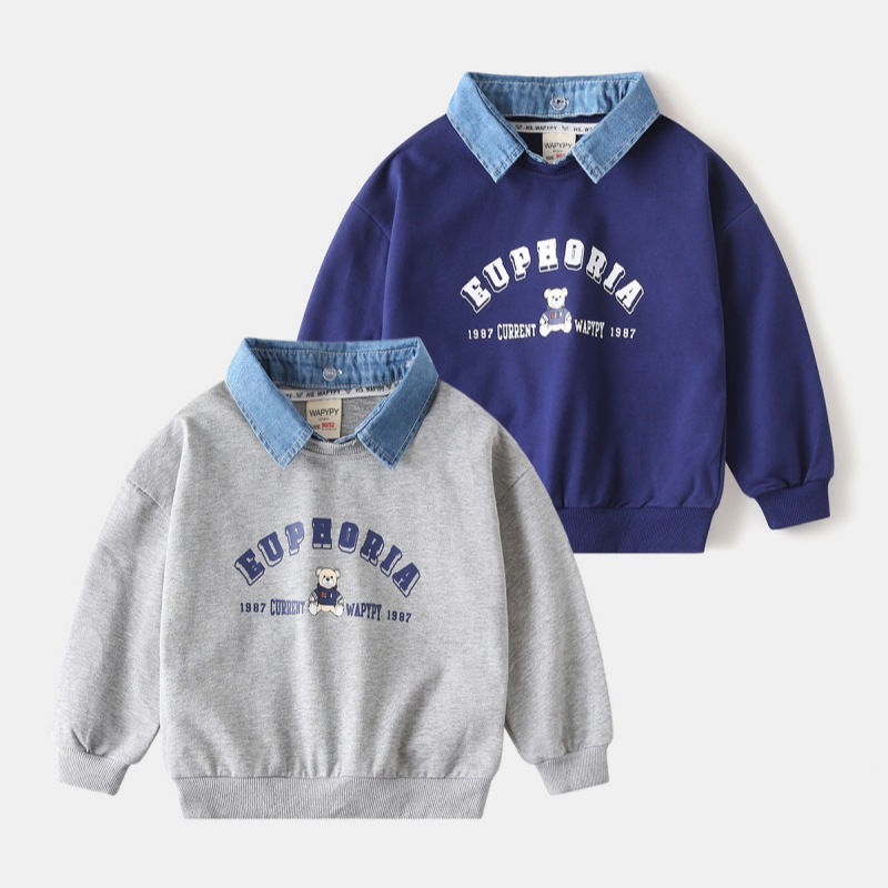 Two fake double neck hoodies for boys