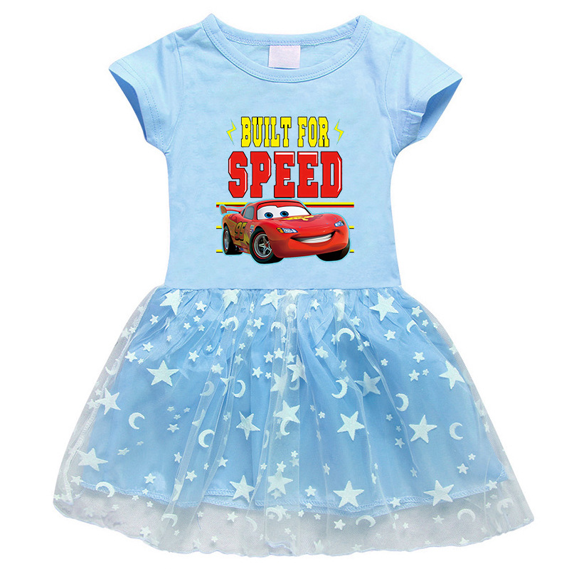 Girls' dress with half sleeves