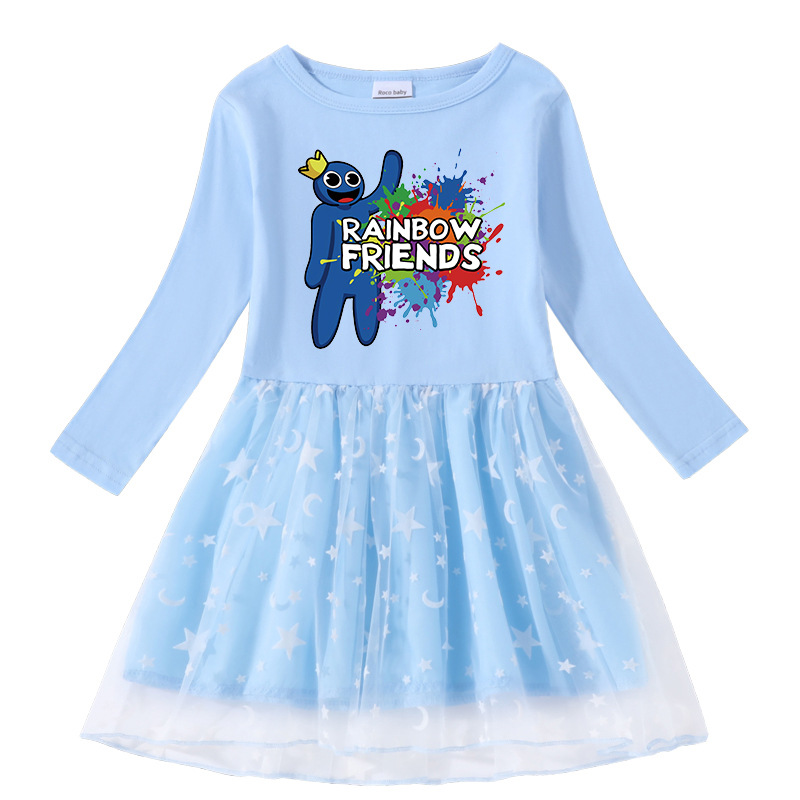 Girls' dress with cotton print