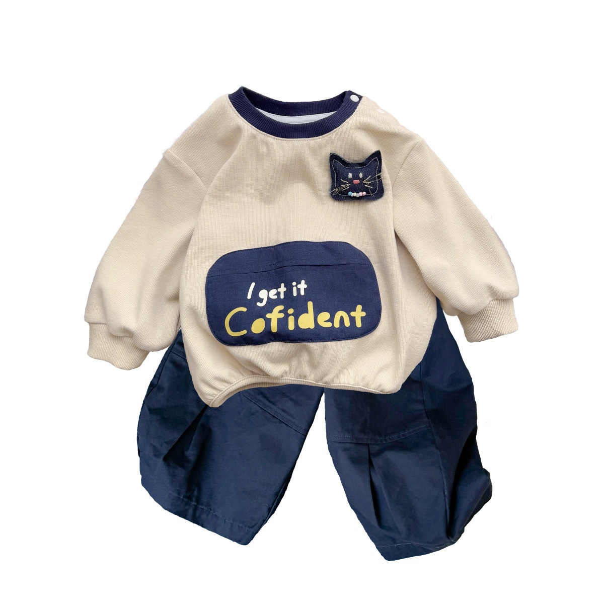 Baby Boy Casual Sporty Outfit Set Two-Piece Set for Kids, Boys' Outerwear Spring Collection
