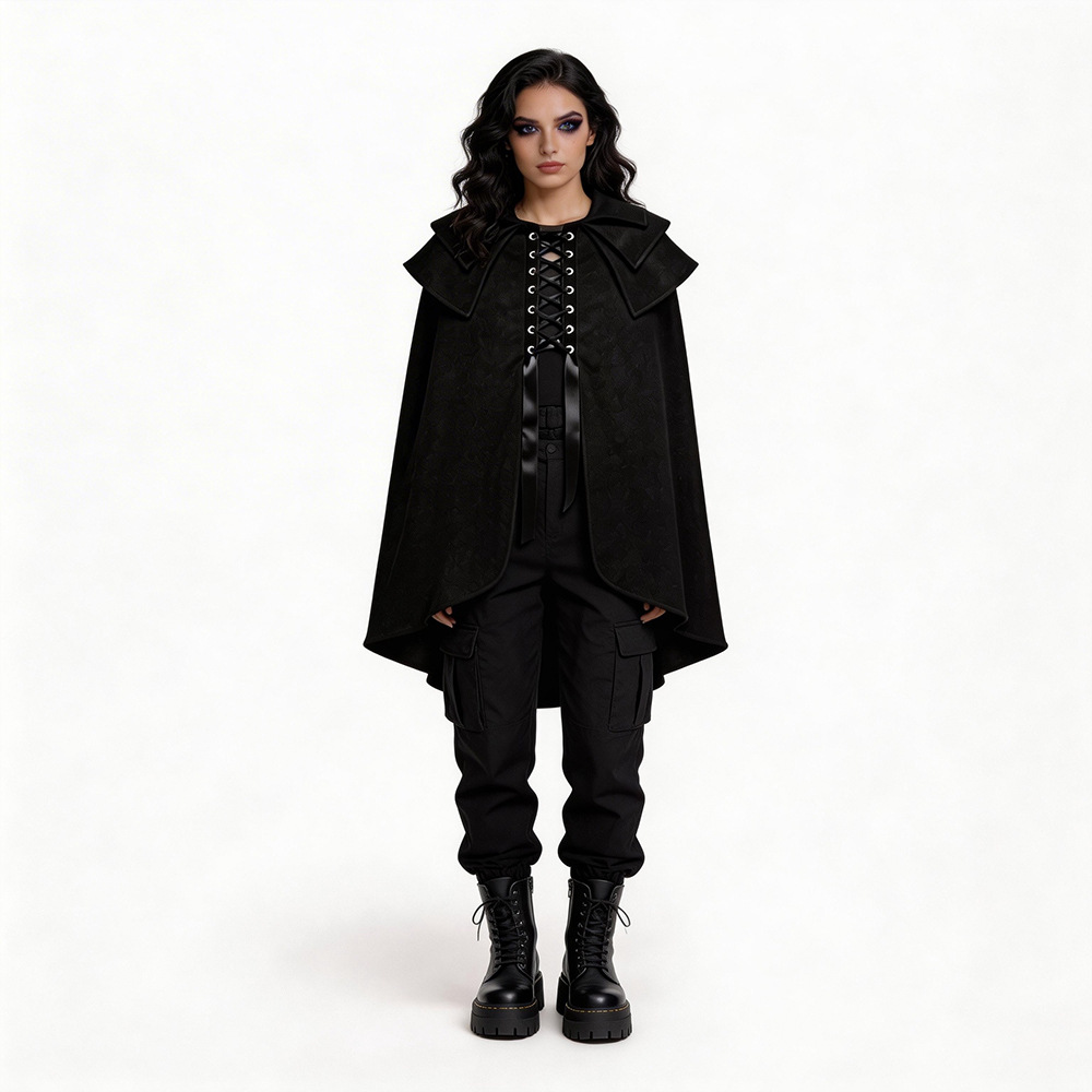 Gothic Tied Cloak Halloween Vampire Wizard Knight Cosplay Costume Cape Factory
