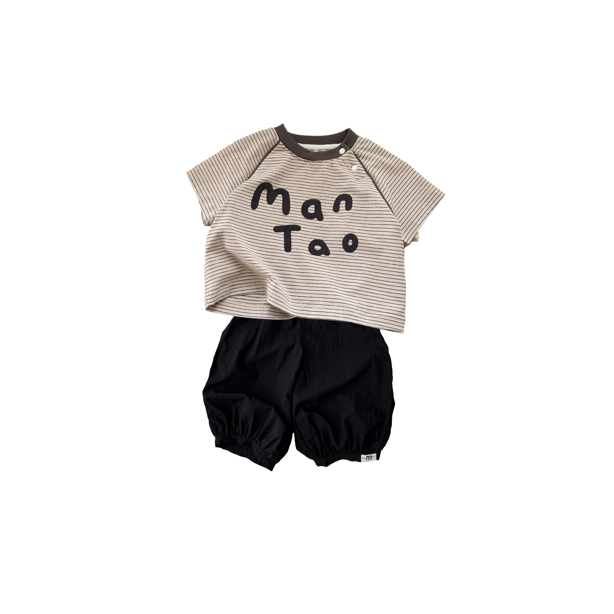Lightweight Short Sleeve T-Shirt with Korean Style Letter Print