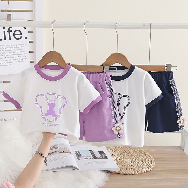 Short sleeved shorts two-piece set of baby clothes