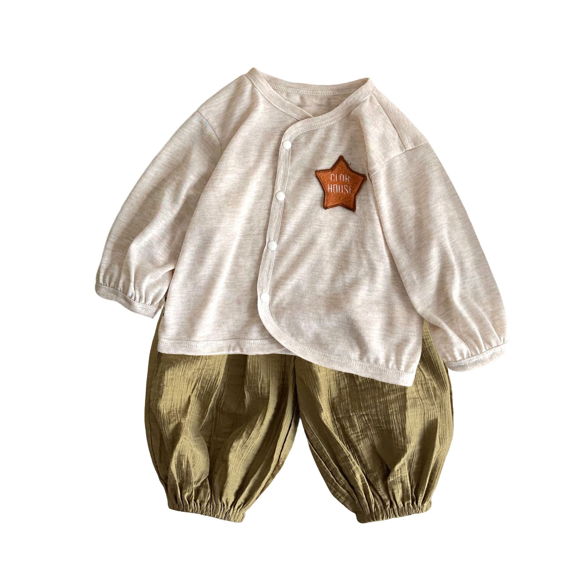 Casual Color-blocked Vest Set for Boys Lightweight Sun Protection Pants