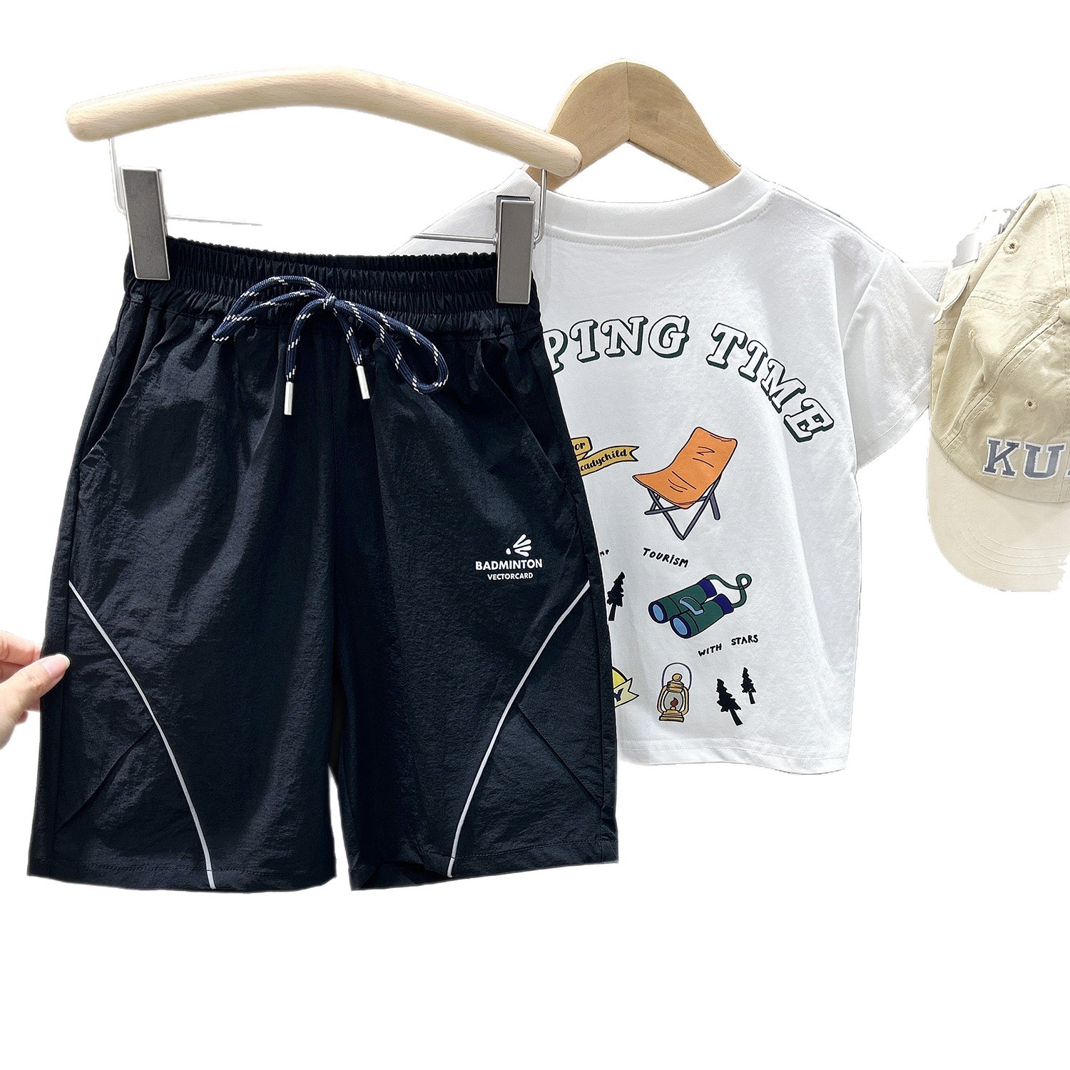 Lightweight Quick-Dry Boy's Five-Panel Shorts for Kids Casual Pants