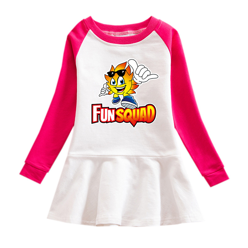 Cartoon hoodie girl dress