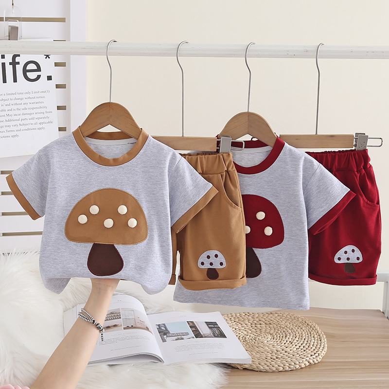 Summer costume baby cartoon casual two-piece set