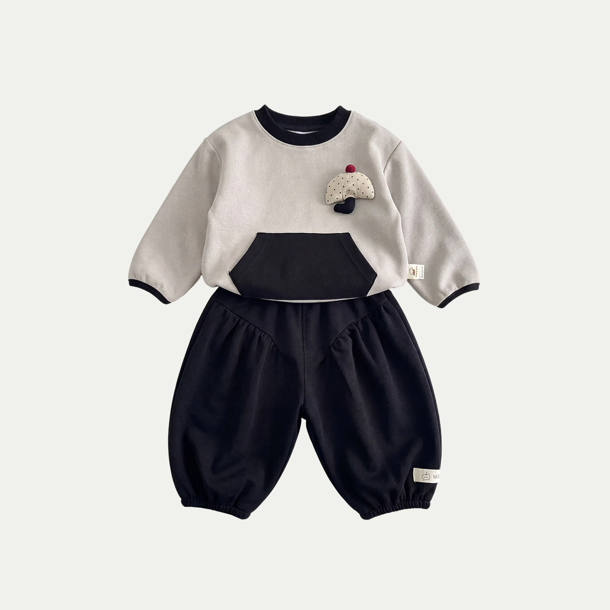 Casual Two-piece Set Hoodie and Pants Outfit for Kids