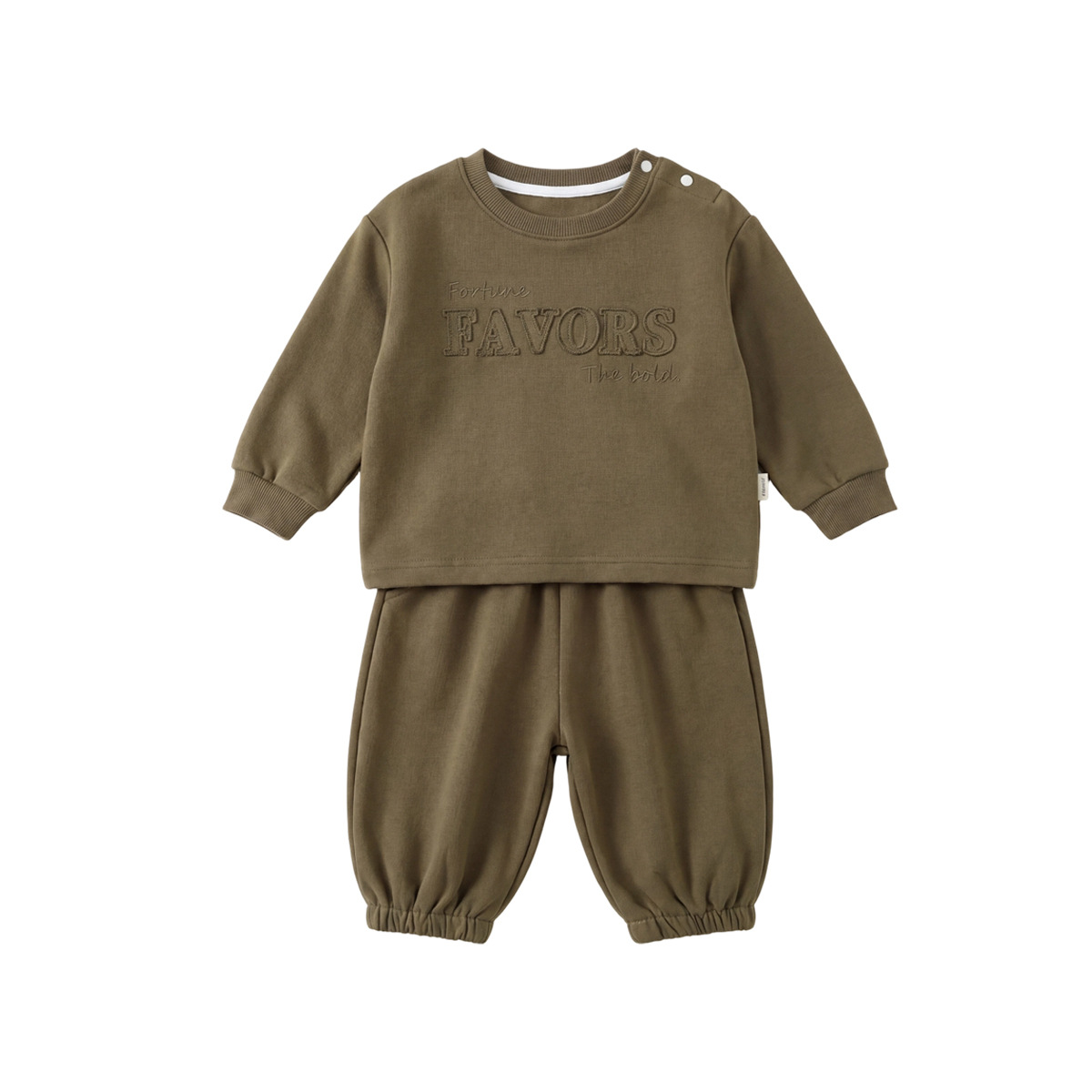 Boy's Simple Hoodie and Pants Trendy Two-Piece Set for Toddler Boys