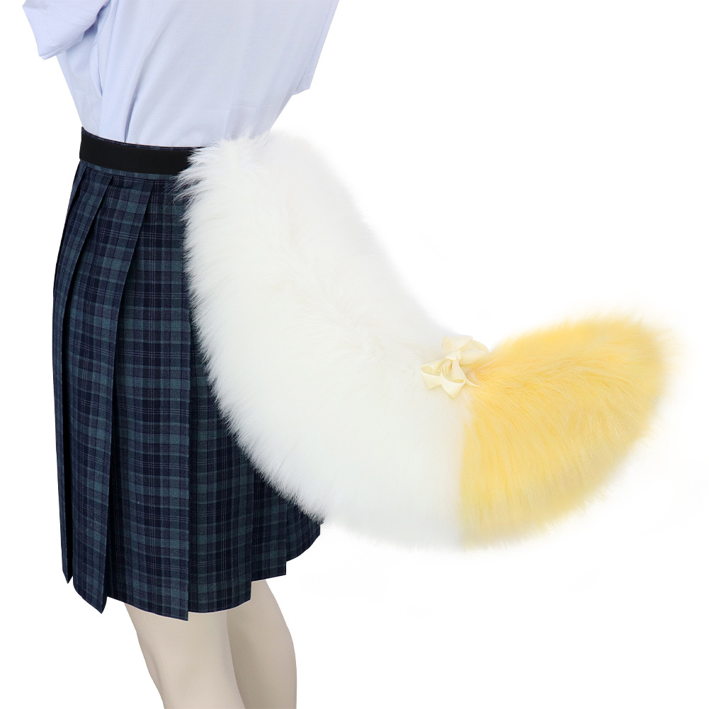 Halloween Craft Animal Tail Fluffy Plush Tail Multi-color Realistic Dog Lolita Fox Convention