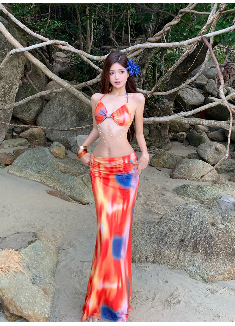 Women's Sexy Bikini Three-Piece Set Beach Long Dress 7 C267E04C69D71C028977E6F44CC61F4F