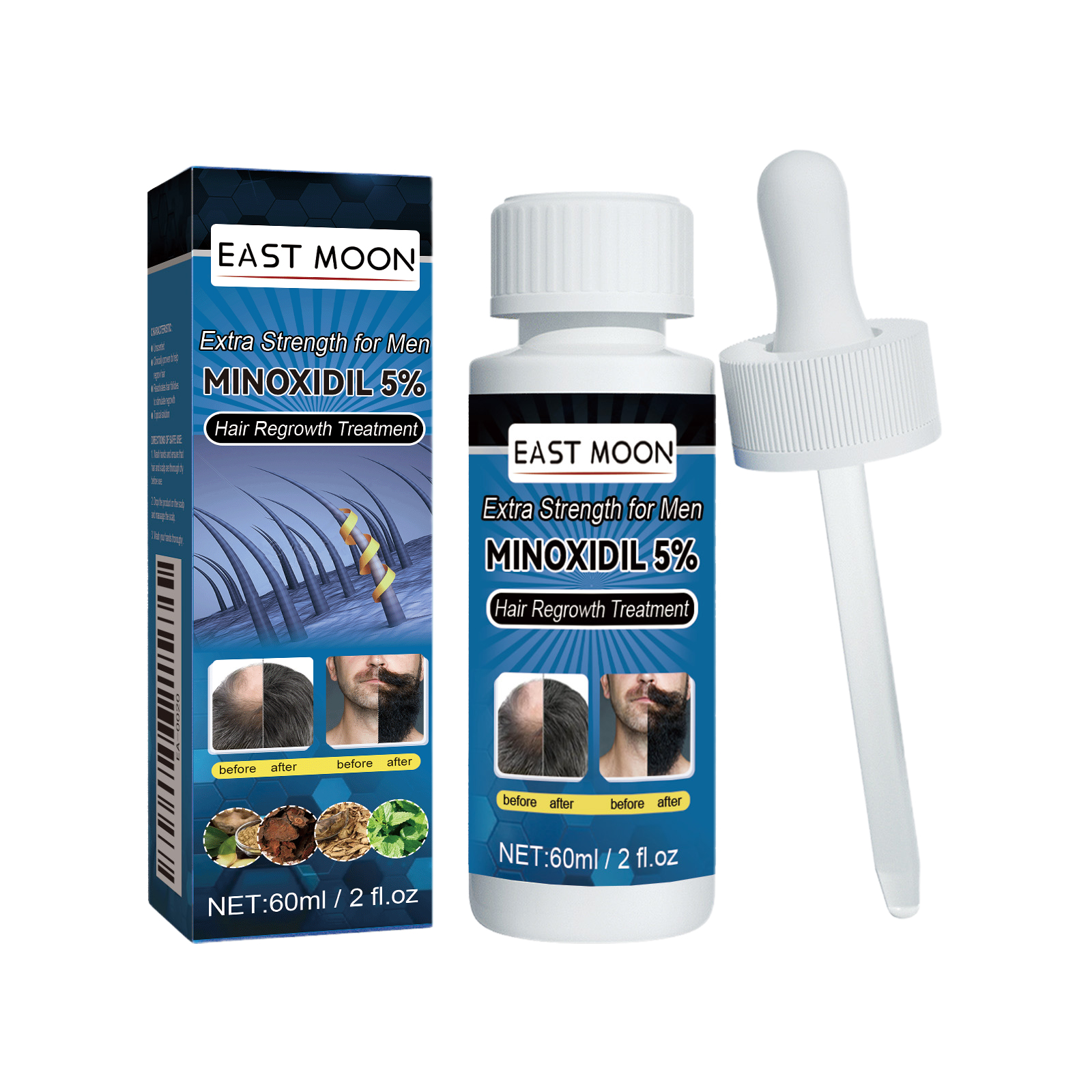 East Moon Men's Hair Care Liquid Men's Hair And Beard Nourishing And Lustrous And Scalp Care Liquid