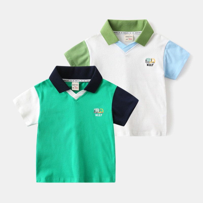 Boys' short sleeved polo shirt